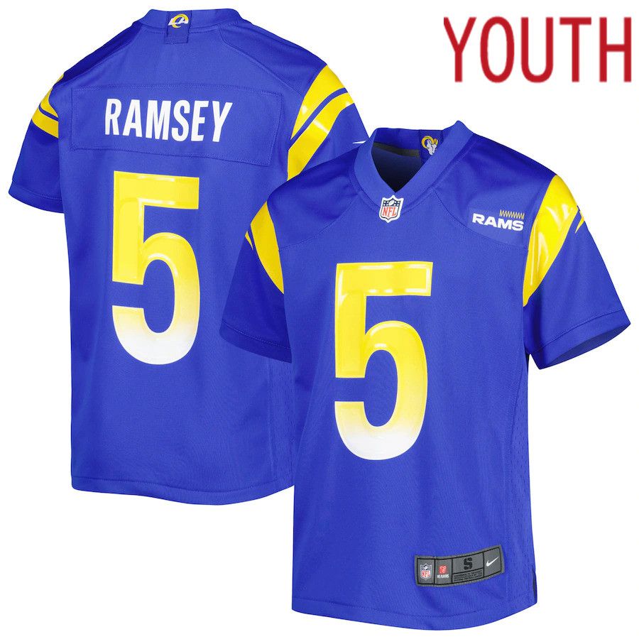 Youth Los Angeles Rams #5 Jalen Ramsey Nike Royal Game NFL Jersey